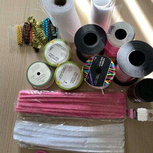 Used Arts and Craft Materials ribbons and more
